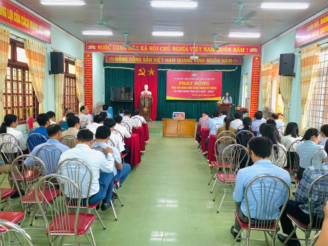 ĐẢNG UỶ- HĐND -UBND - UBMTTQVN XÃ PHÁT ĐỘNG QUYÊN GÓP ỦNG HỘ NHÂN DÂN CUBA