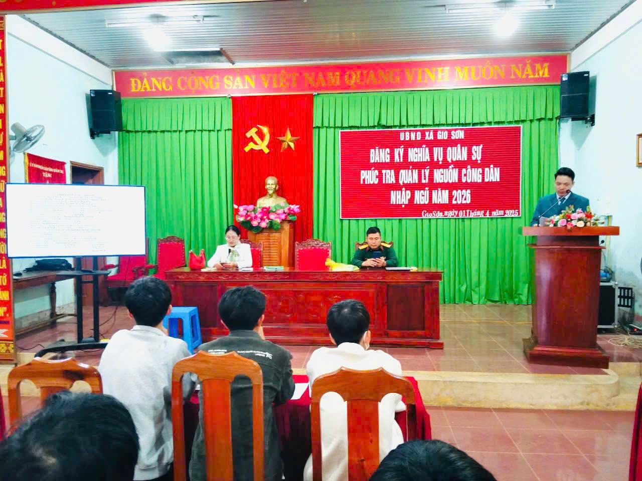 ĐĂNG KÝ NGHĨA VỤ QUÂN SỰ, PHÚC TRA QUẢN LÝ NGUỒN CÔNG DÂN NHẬP NGŨ 2026